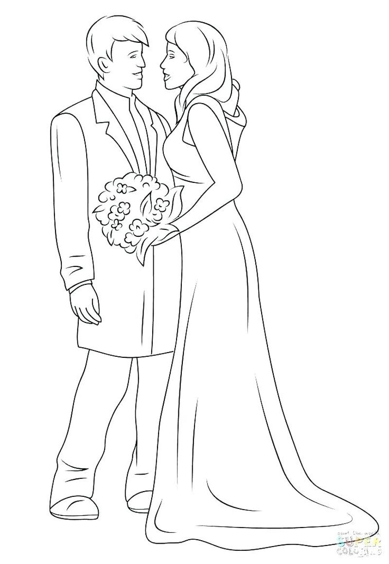 Free Wedding Day Coloring Pages