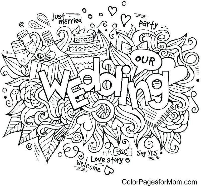 Free Wedding Printable Coloring Pages