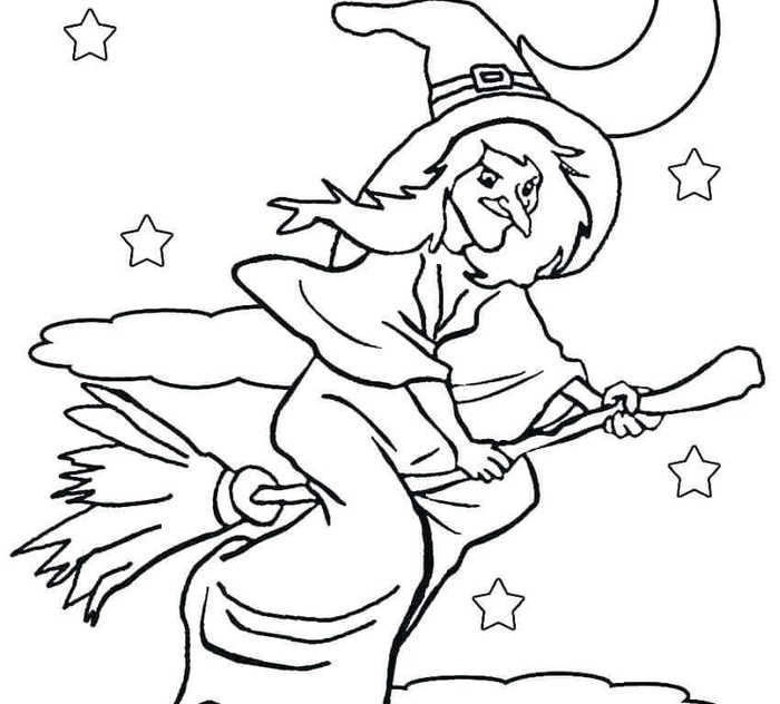 Free Witch Coloring Pages Printable