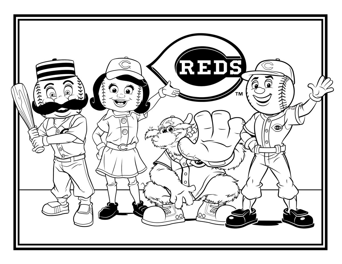 free cincinnati reds coloring pages