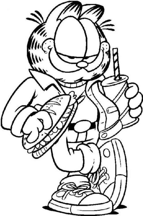 Free cool garfield coloring pages