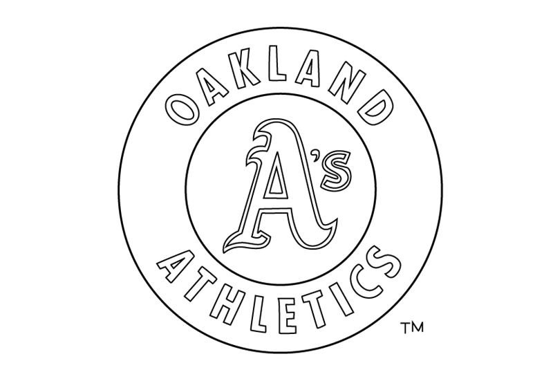 free oakland athletics coloring pages
