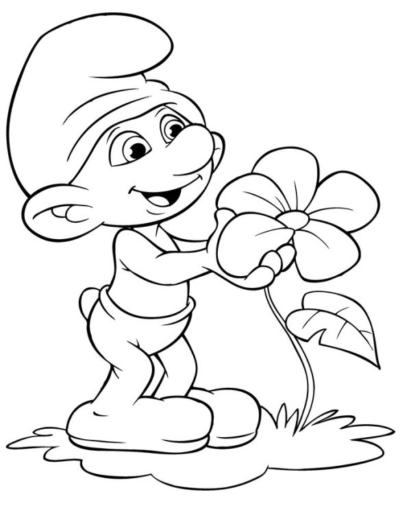 Free smurfs coloring pages for kids