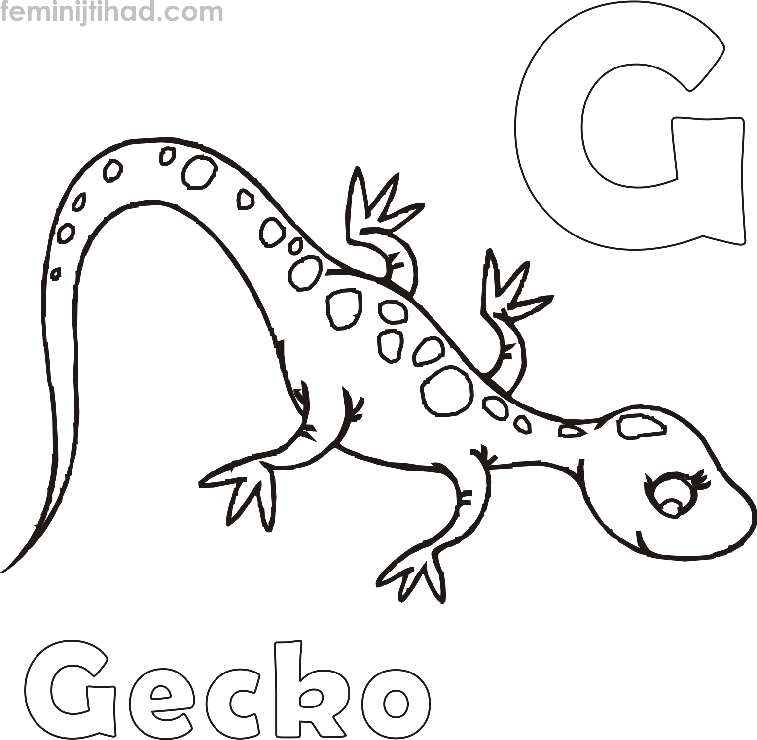 Free Gecko Coloring Sheet to Print
