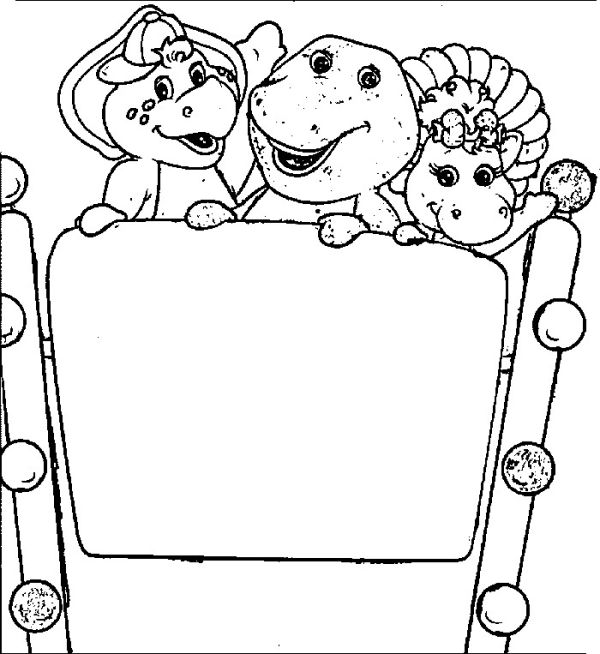 Friends barney coloring pages