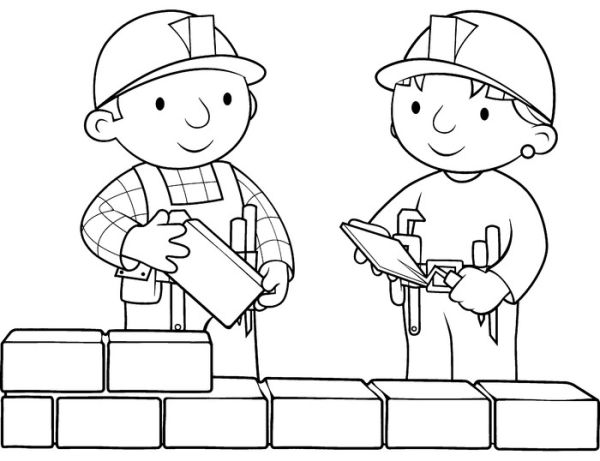 Friends bob the builder coloring pages