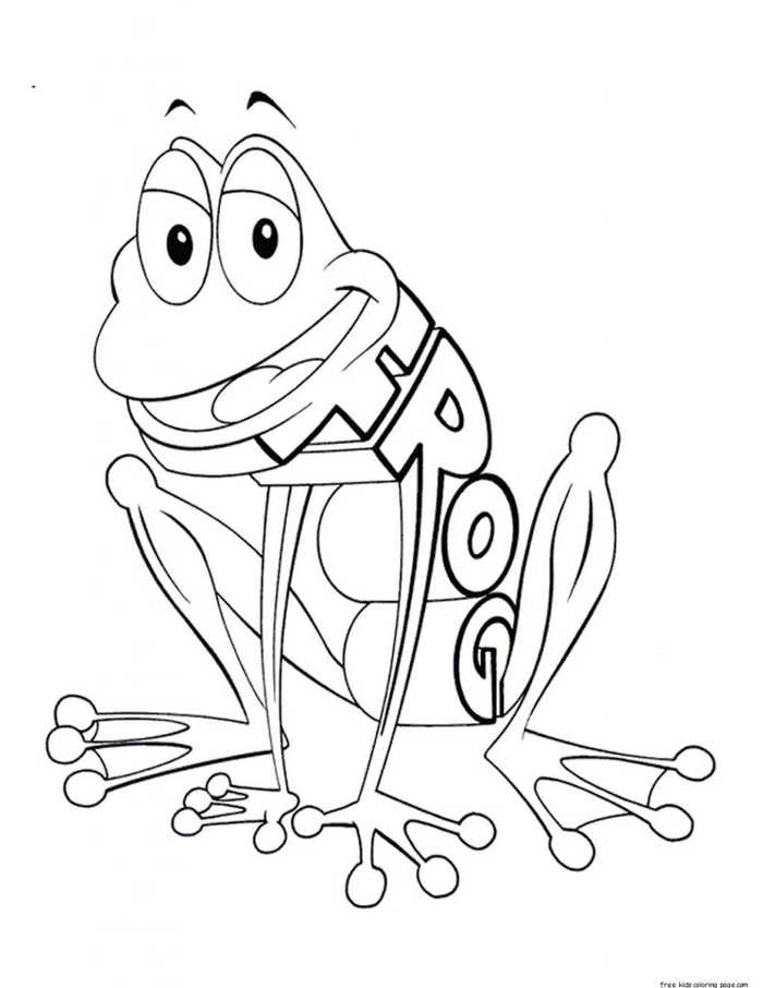 Frog Coloring Worksheet For Kindergarten