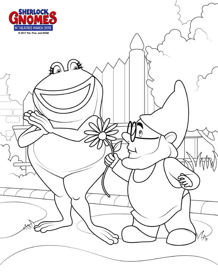 Frog Nanette From Sherlock Gnomes Coloring Pages