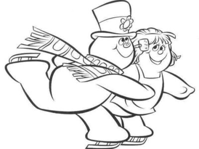 Frosty And Crystal Coloring Page