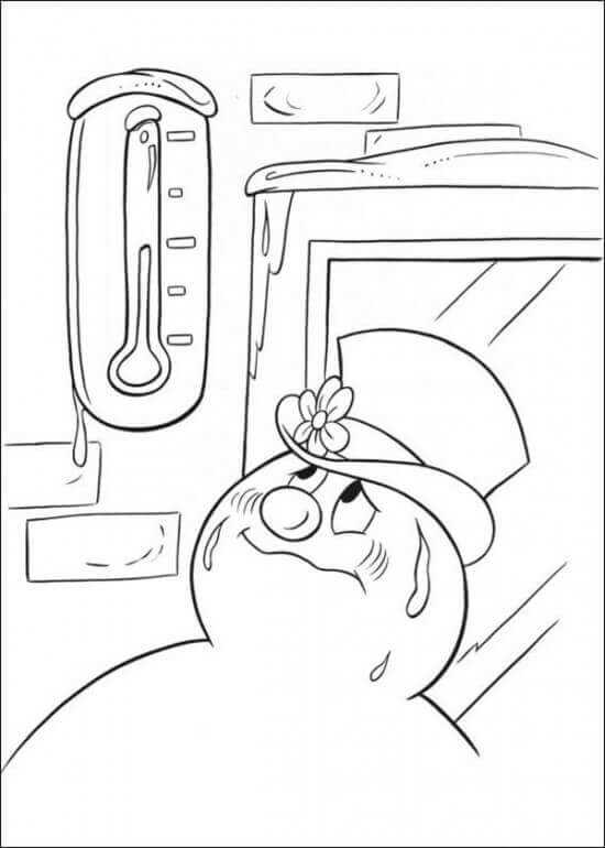 Frosty Melting Coloring Page