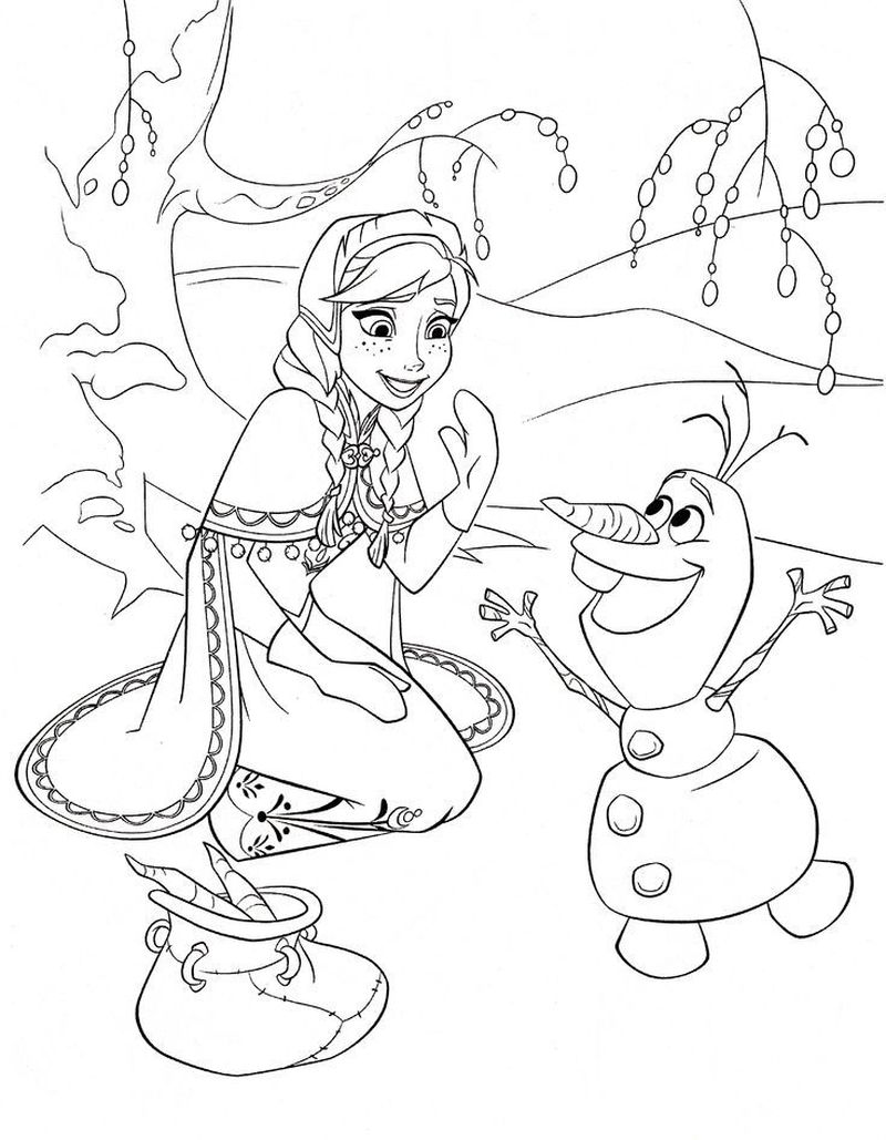 Frozen Coloring Pages Of Olaf