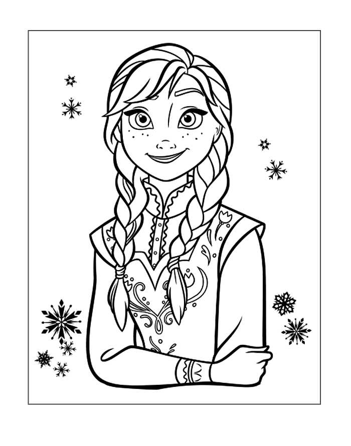 Frozen Coloring Image Anna