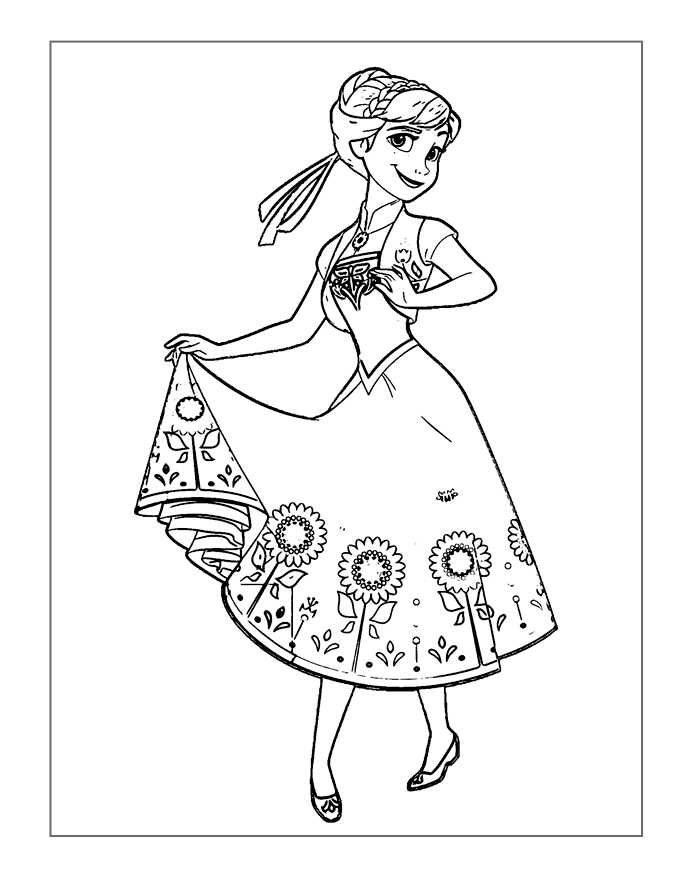 Frozen Coloring Page Image