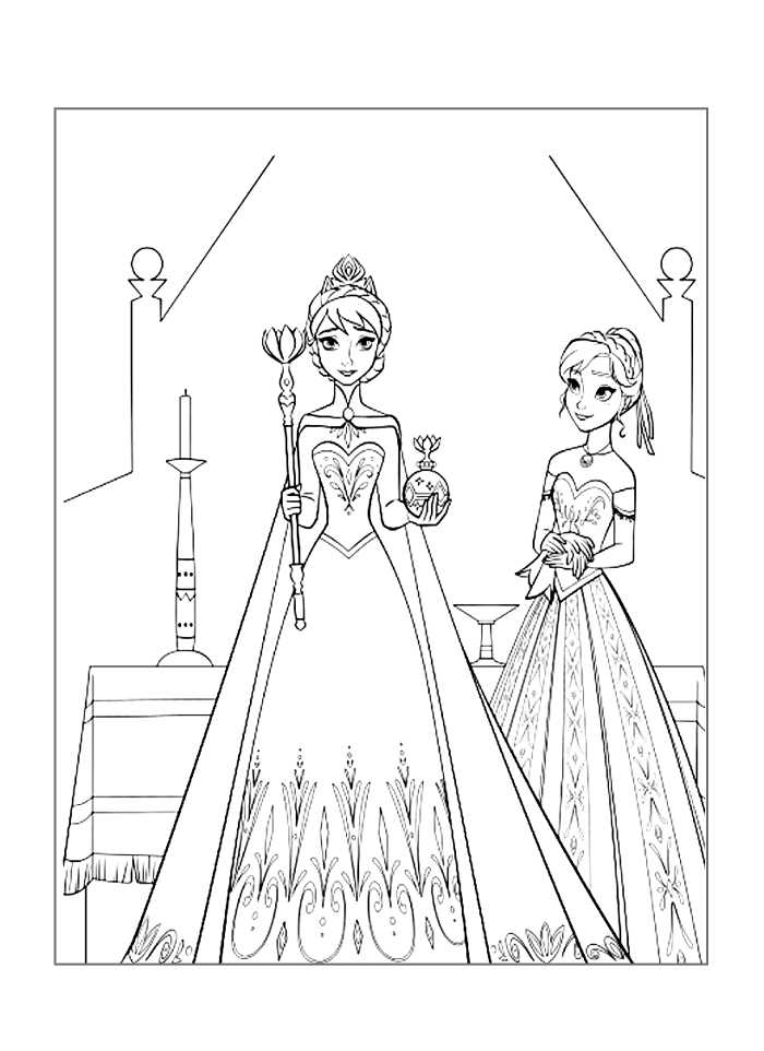 Frozen Coloring Page Proud Anna