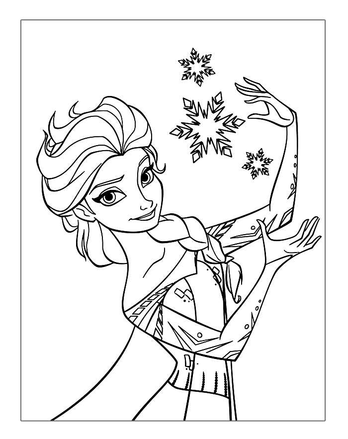 Frozen Coloring Pages Elsas Magic