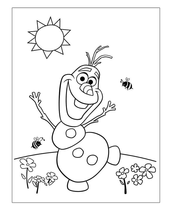 Frozen Coloring Pages Olaf