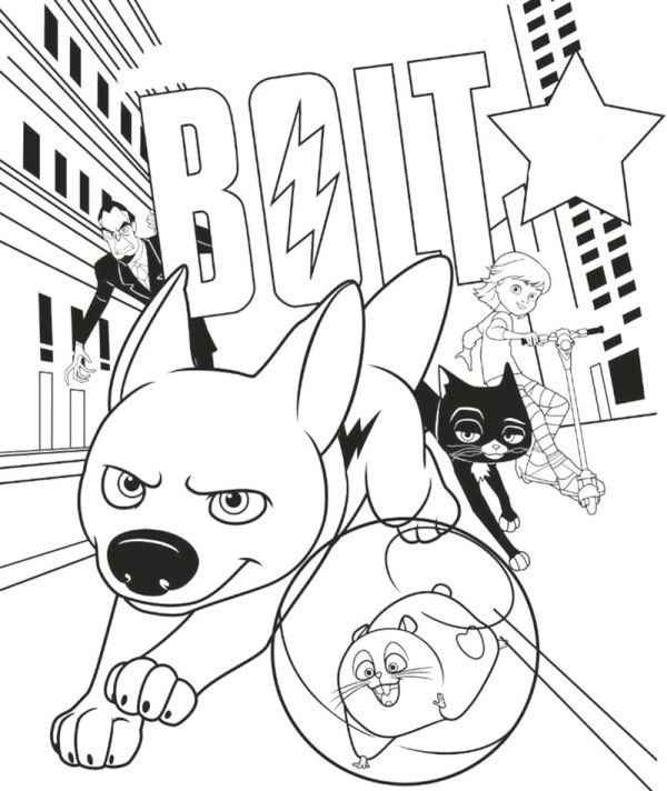 Fun Bolt Disney Coloring Page for Children