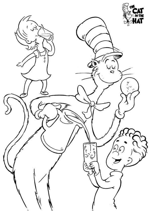 Fun Cat In The Hat Coloring Pages