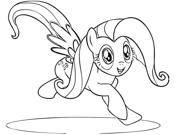 Fun Filly Fluttershy Coloring Pages