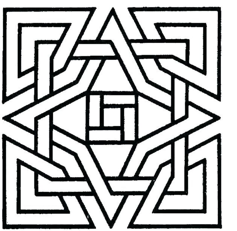 Fun Geometric Coloring Pages