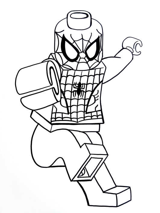 Fun Lego Spiderman Coloring Pages