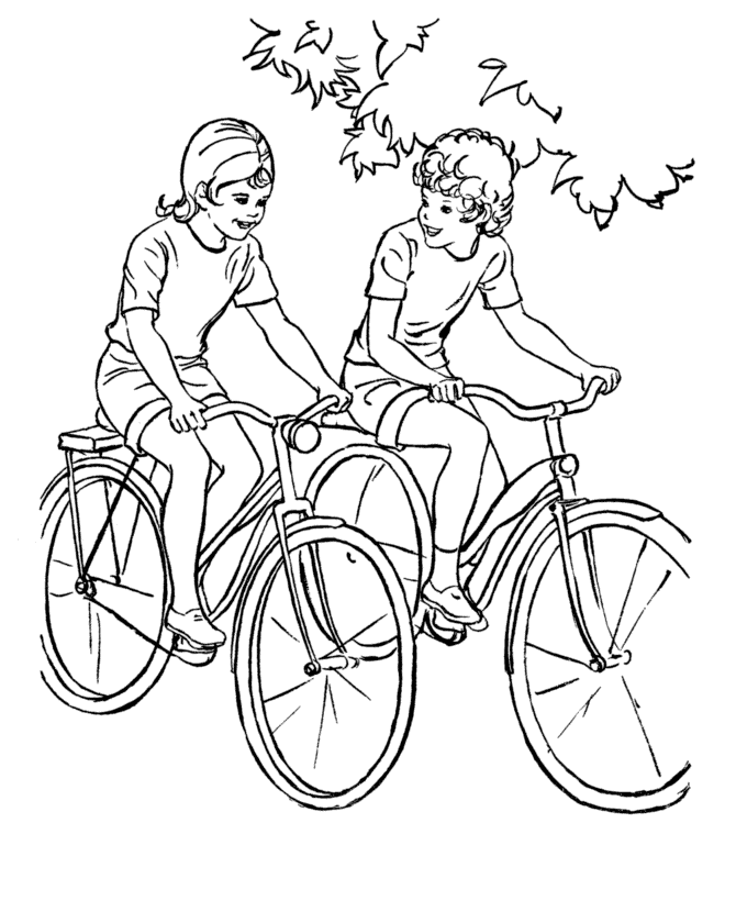 fun road cycling coloring pages