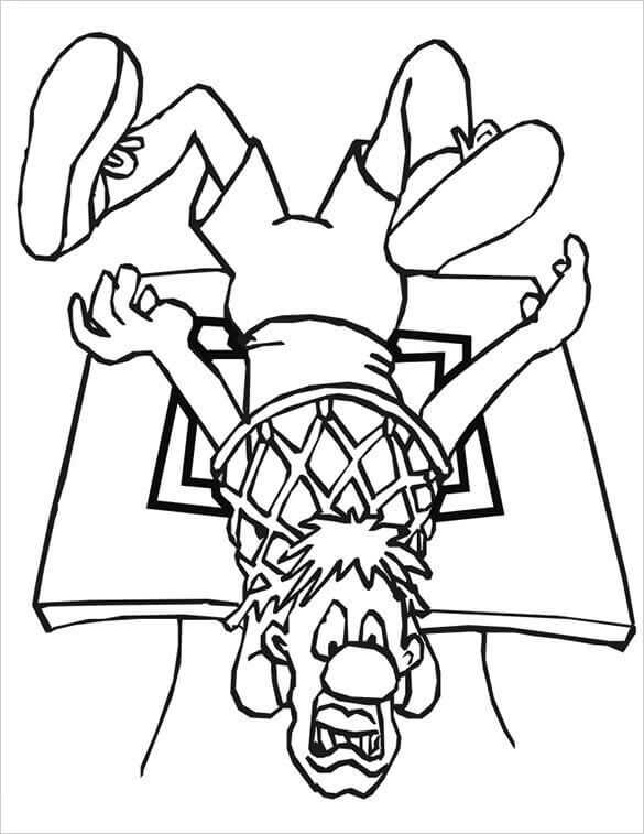 Funny Basketball Coloring Pages