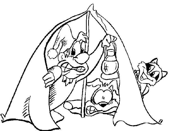 Funny Camping Coloring Pages