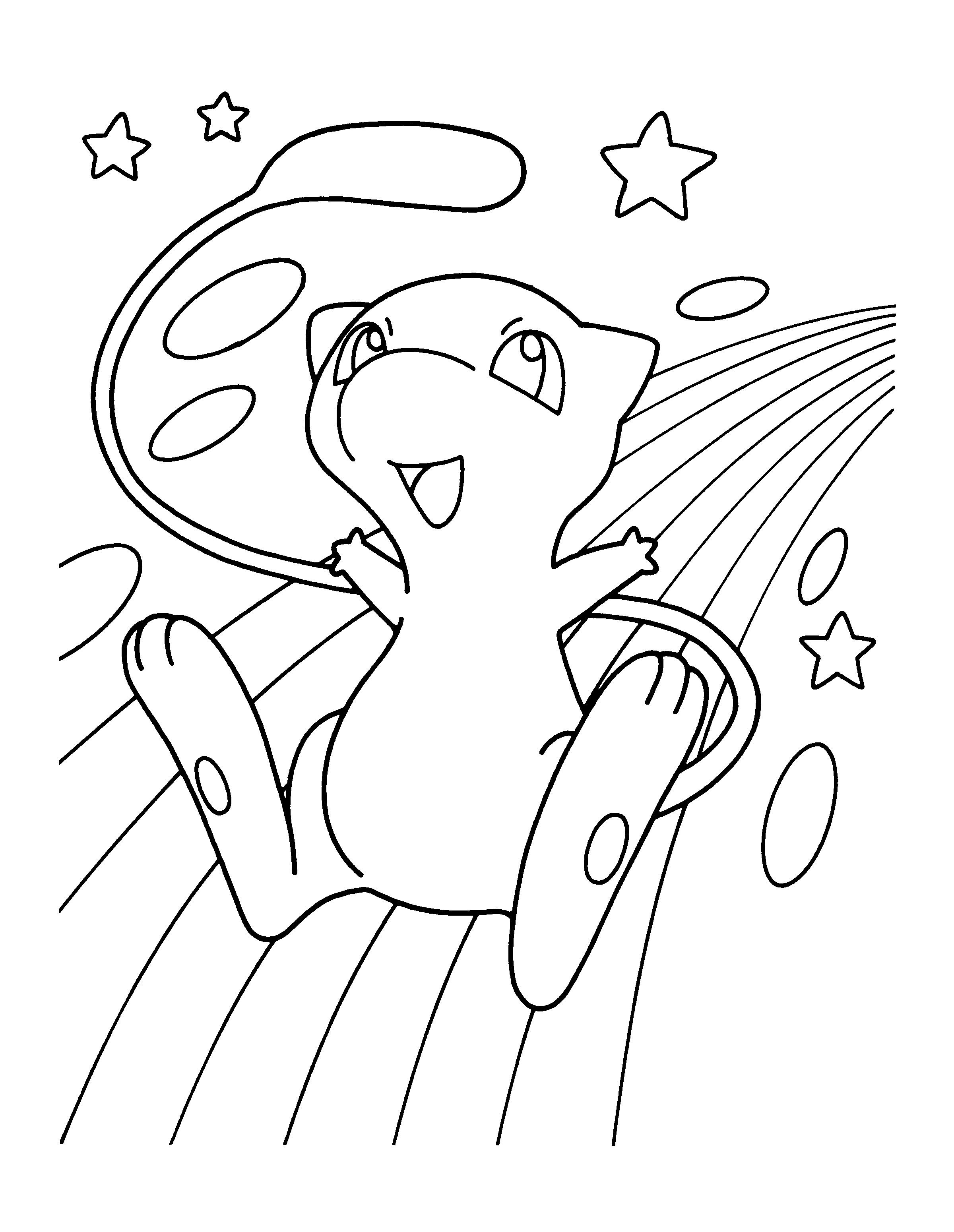 funny mew coloring pages
