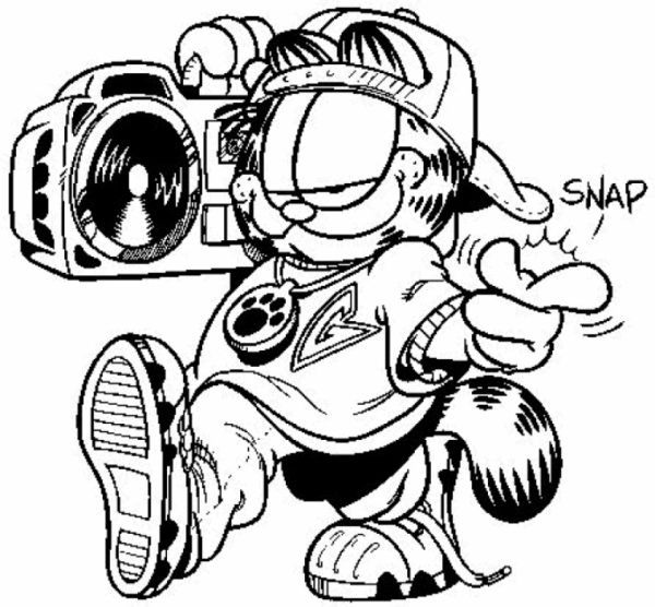 Garfield Coloring Page