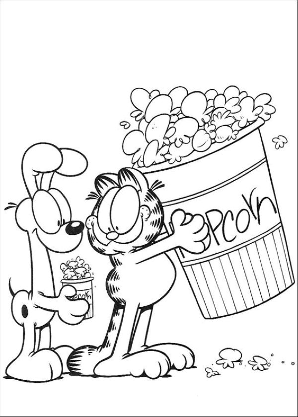 Garfield Cute Coloring Pages