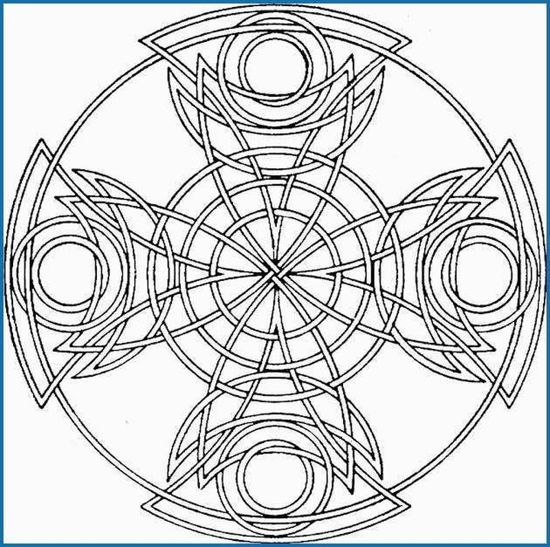 Geometric Christmas Coloring Pages