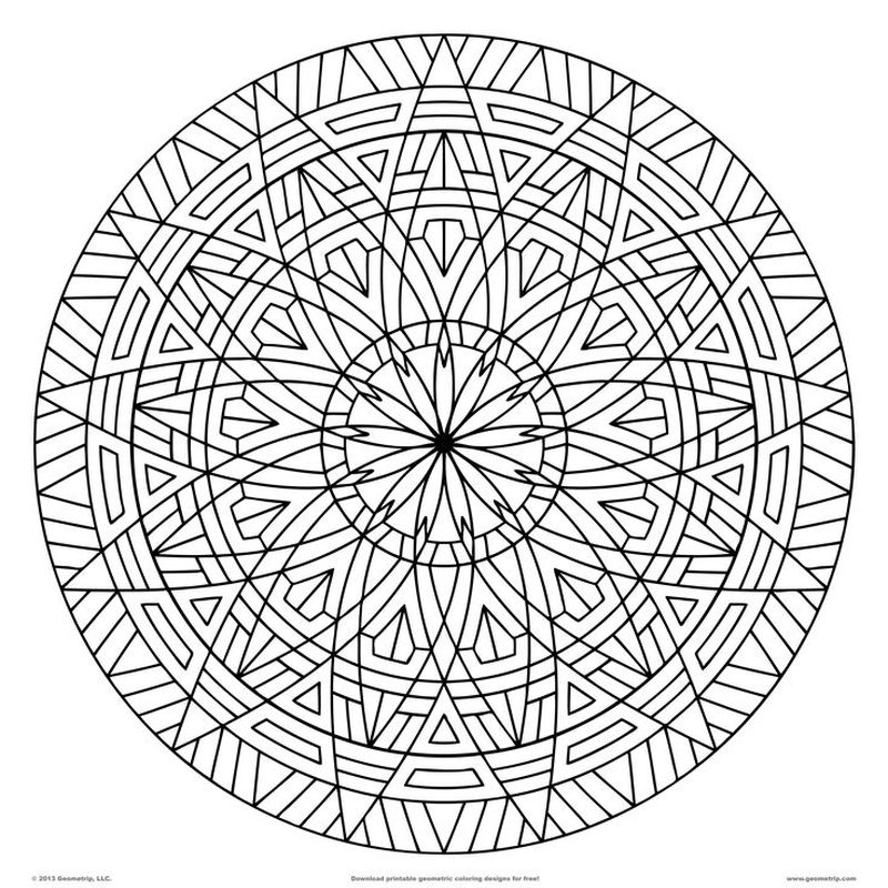 Printable Geometric Coloring Pages PDF - Coloringfolder.com