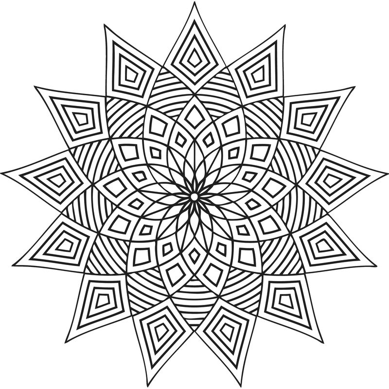 Geometric Coloring Pages Printable