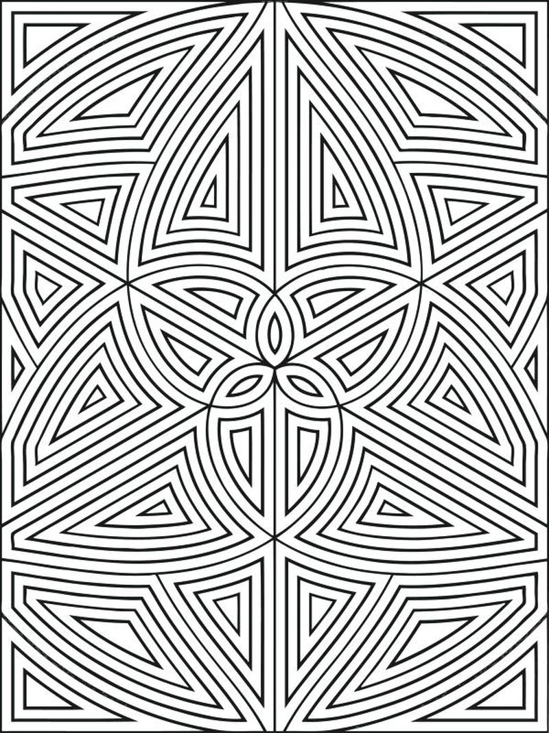 Geometric Coloring Pages To Print Free