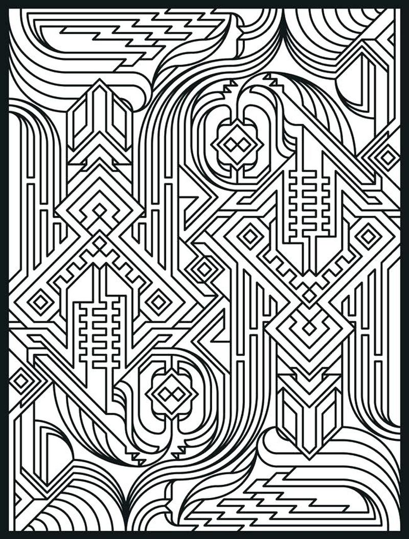 Geometric Coloring Pages To Print