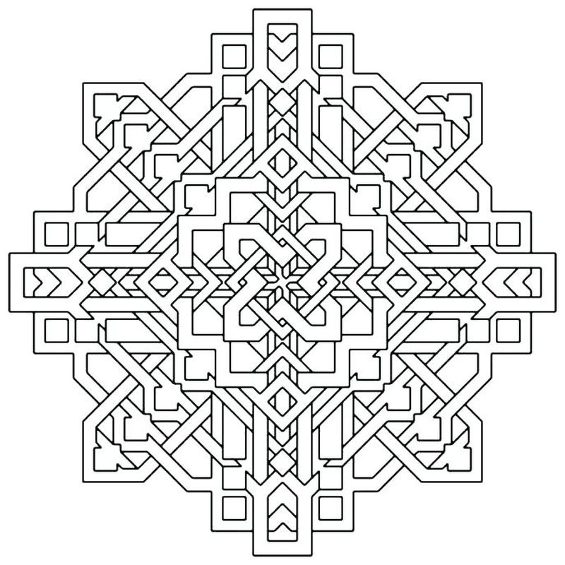 Geometric Pattern Coloring Pages Printable
