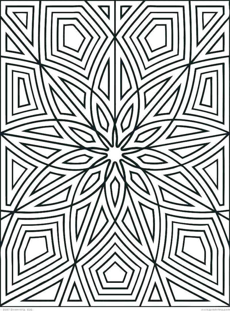 Geometric Shapes Coloring Pages