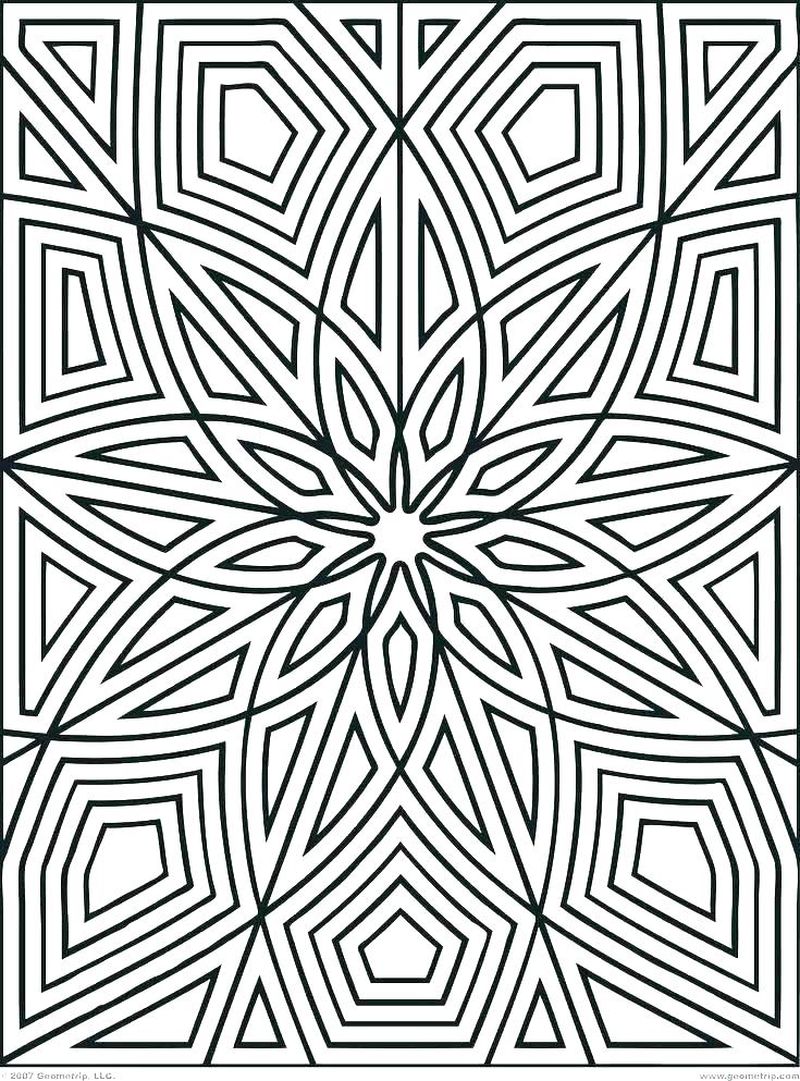 Coloring Pages Patterns Geometric Designs