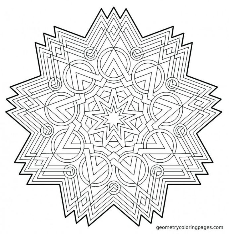 Geometric Shapes Printable Coloring Pages