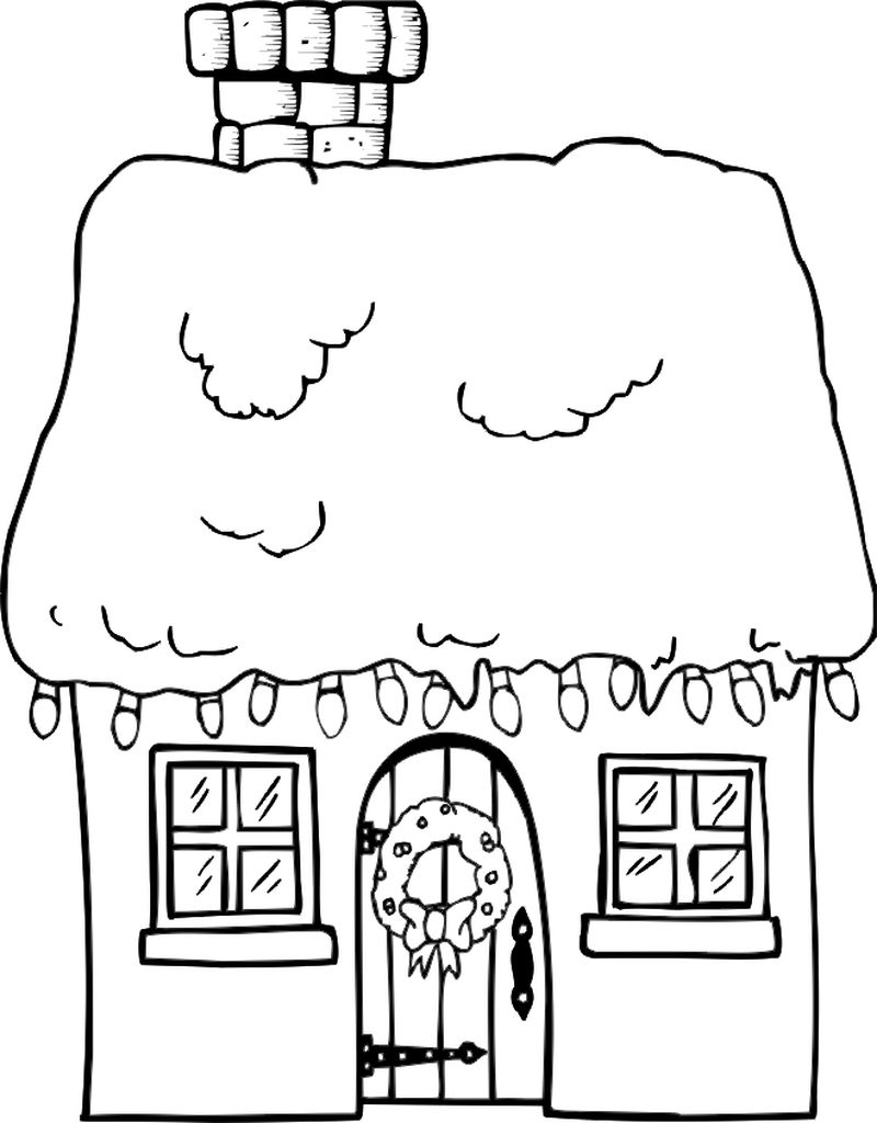 Gingerbread House Coloring Pages