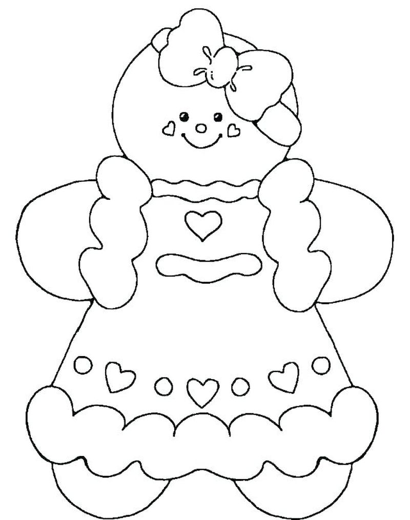 Gingerbread Man Coloring Page For Kids