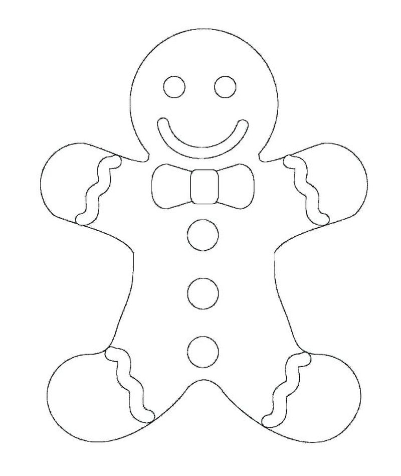 Gingerbread Man Coloring Page Free