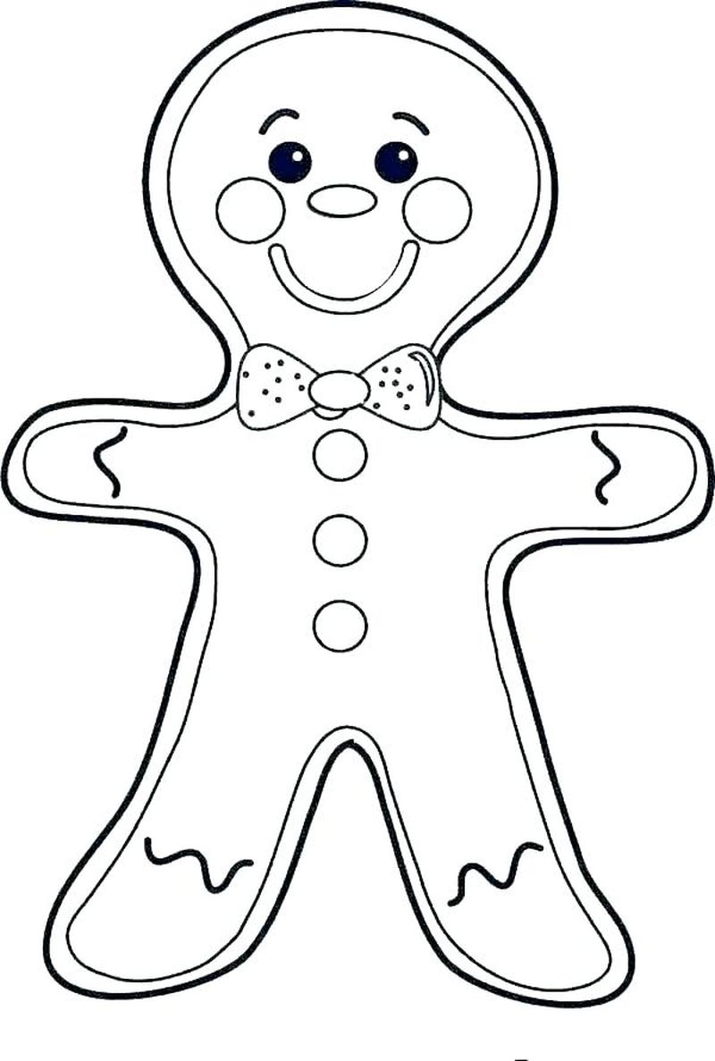 Gingerbread Man Coloring Page Images