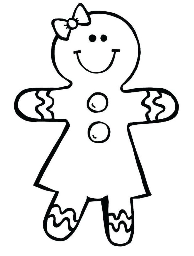 Gingerbread Man Coloring Page Pdf