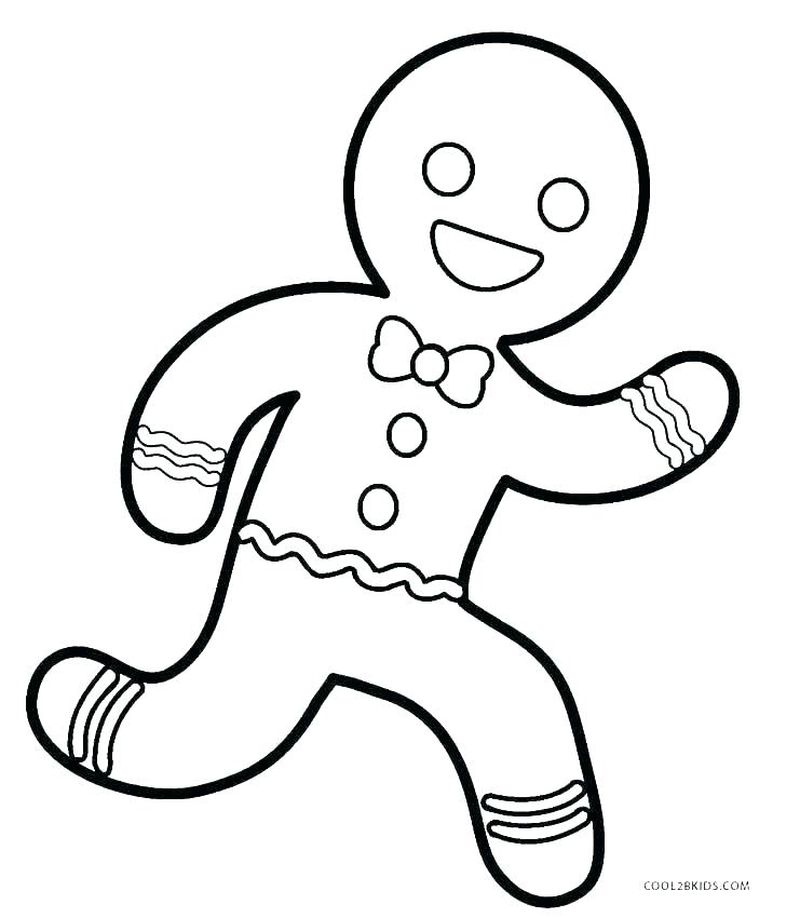 Gingerbread Man Coloring Page Printables