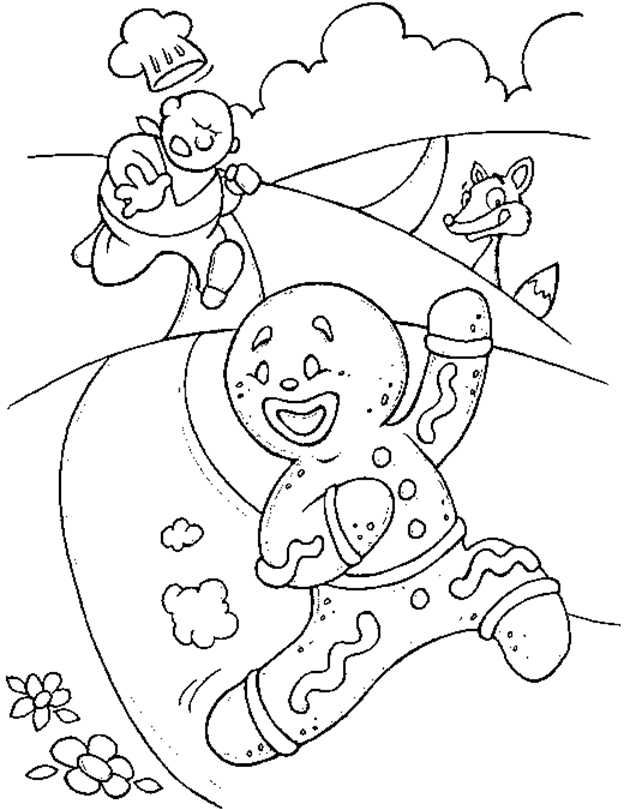 Gingerbread Man Coloring Page