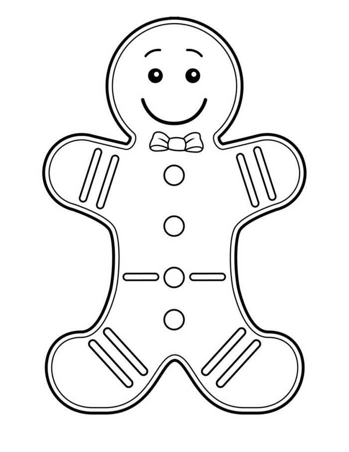 Gingerbread Man Coloring Pages For Preschoolers