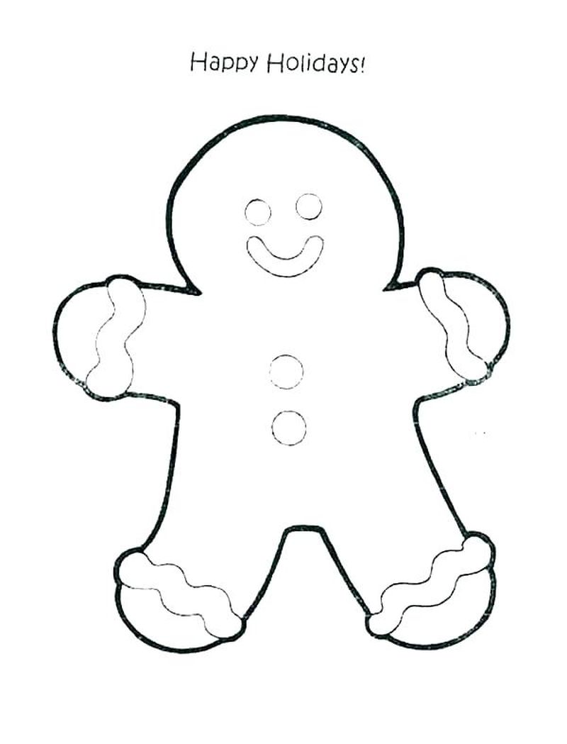 Gingerbread Man Coloring Pages PDF Ideas - Coloringfolder.com