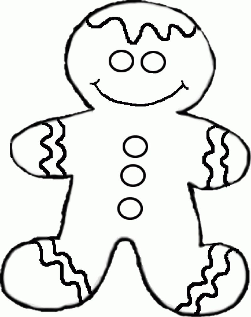Gingerbread Man Running Coloring Page